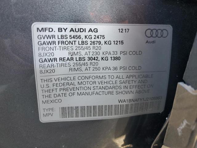 2018 AUDI Q5 PREMIUM WA1BNAFY1J2105983