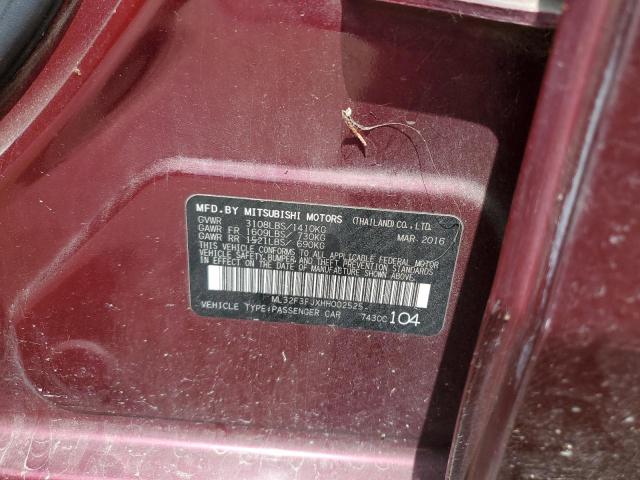 2017 MITSUBISHI MIRAGE G4 ML32F3FJXHH002525