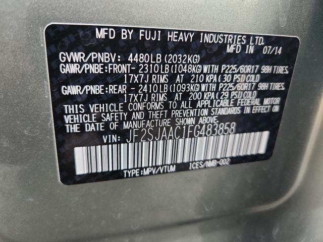 2015 SUBARU FORESTER 2 JF2SJAAC1FG483858