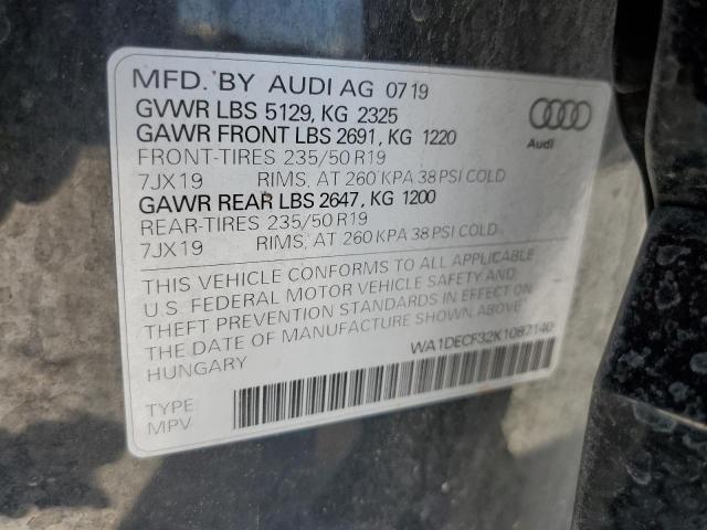 2019 AUDI Q3 PREMIUM WA1DECF32K1087140