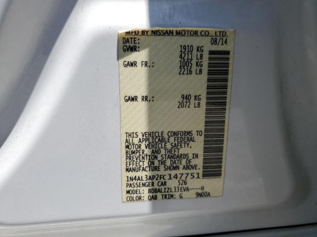 2015 NISSAN ALTIMA 2.5 #3206423527