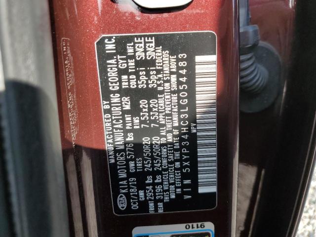 2020 KIA TELLURIDE - 5XYP34HC3LG054483