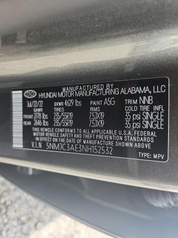 2022 HYUNDAI TUCSON SEL 5NMJC3AE3NH152532