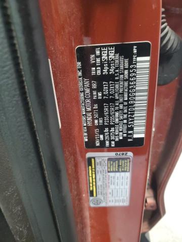 2016 HYUNDAI SANTA FE S 5XYZTDLB0GG366953