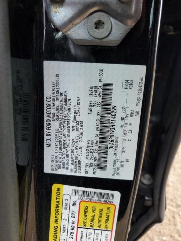 2017 FORD FUSION SE - 3FA6P0T93HR140299