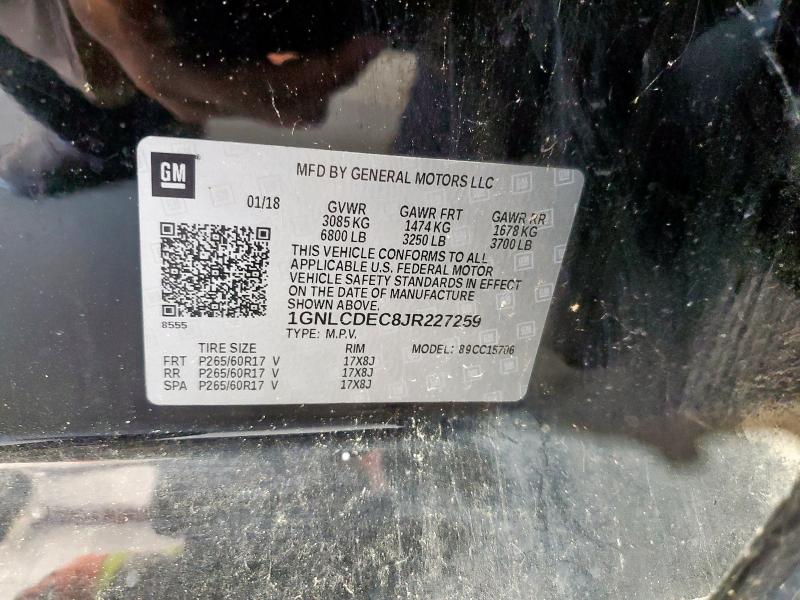 2018 CHEVROLET TAHOE POLI - 1GNLCDEC8JR227259