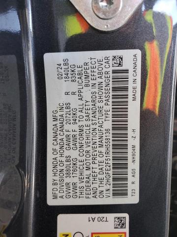 2024 HONDA CIVIC SPOR 2HGFE2F51RH558136