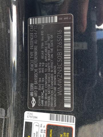 2011 MINI COOPER - WMWZN3C50BT265016