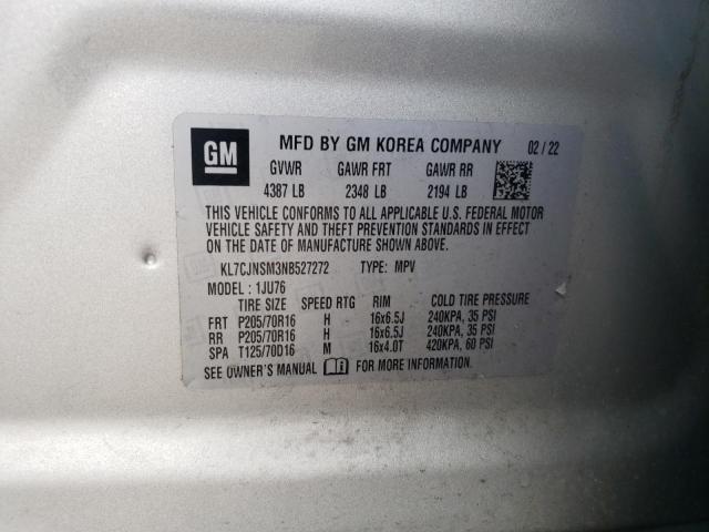 2022 CHEVROLET TRAX LS KL7CJNSM3NB527272