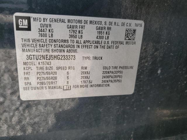 2017 GMC SIERRA K15 3GTU2NEJ5HG233373