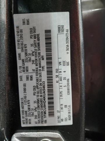 2019 FORD ESCAPE SEL 1FMCU9HD4KUA54633