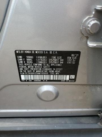 2022 HONDA HR-V LX 3CZRU6H35NM700866
