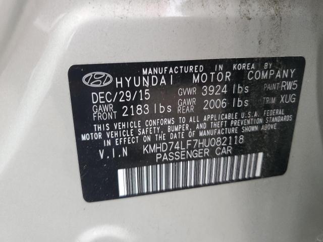 2017 HYUNDAI ELANTRA SE - KMHD74LF7HU082118