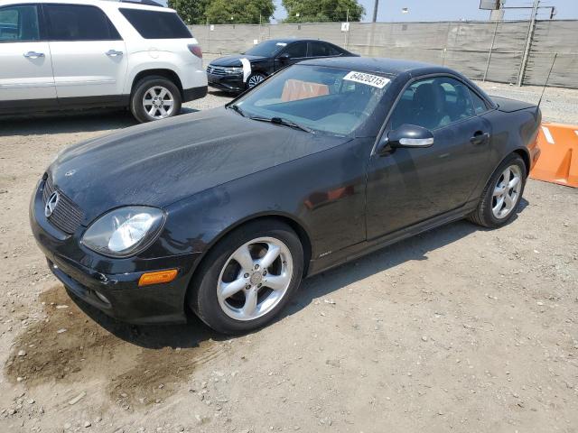 MERCEDES-BENZ SLK 320 2004 black roadster gas WDBKK65F74F300588 photo #1