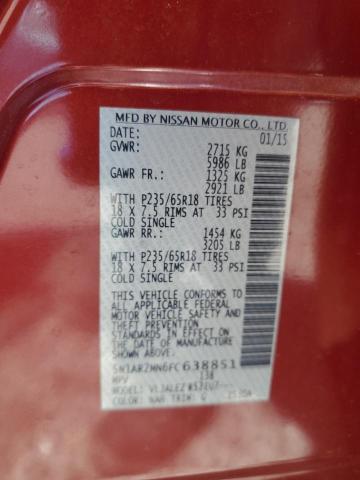 2015 NISSAN PATHFINDER 5N1AR2MN6FC638851