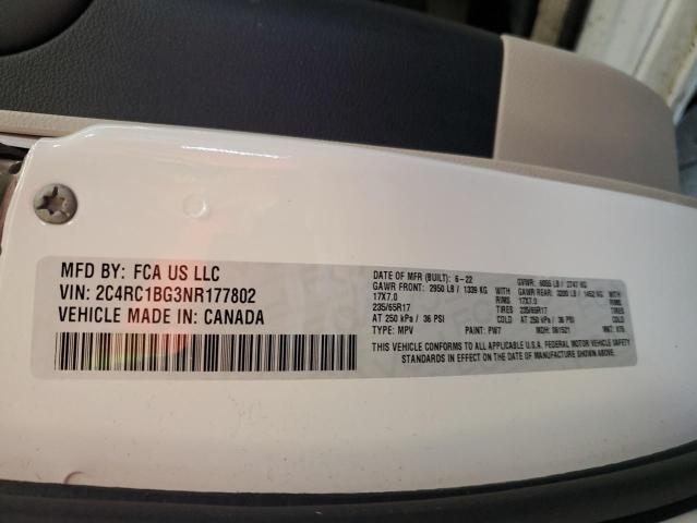 2022 CHRYSLER PACIFICA TOURING L 2C4RC1BG3NR177802