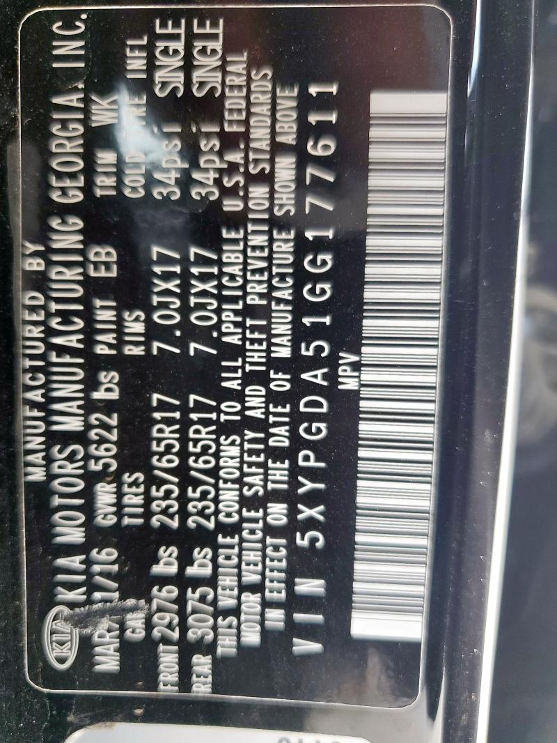 2016 KIA SORENTO LX - 5XYPGDA51GG177611