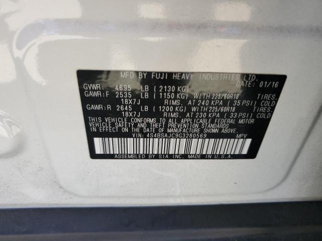 2016 SUBARU OUTBACK 2. 4S4BSAJC9G3280569