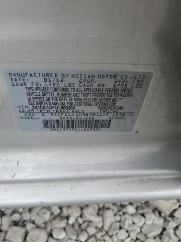 2018 NISSAN VERSA S 3N1CN7AP1JL860306