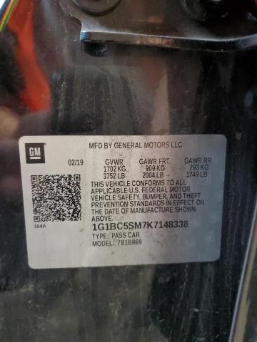 2019 CHEVROLET CRUZE LS 1G1BC5SM7K7148338