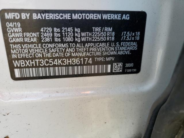 2019 BMW X1 XDRIVE2 - WBXHT3C54K3H36174