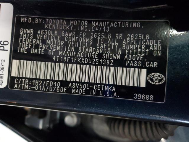2013 TOYOTA CAMRY L - 4T1BF1FKXDU251382
