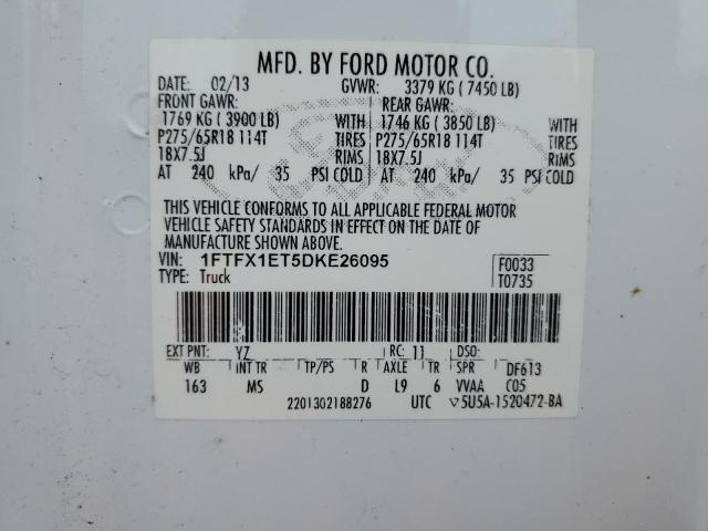 2013 FORD F150 SUPER - 1FTFX1ET5DKE26095
