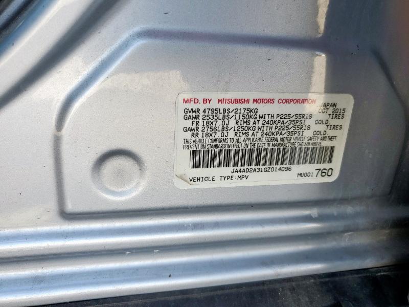 2016 MITSUBISHI OUTLANDER JA4AD2A31GZ014096