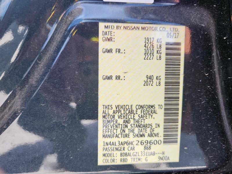 2017 NISSAN ALTIMA 2.5 - 1N4AL3AP6HC269600