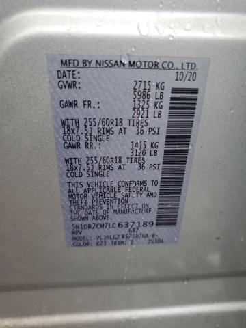 2020 NISSAN PATHFINDER 5N1DR2CM7LC637189
