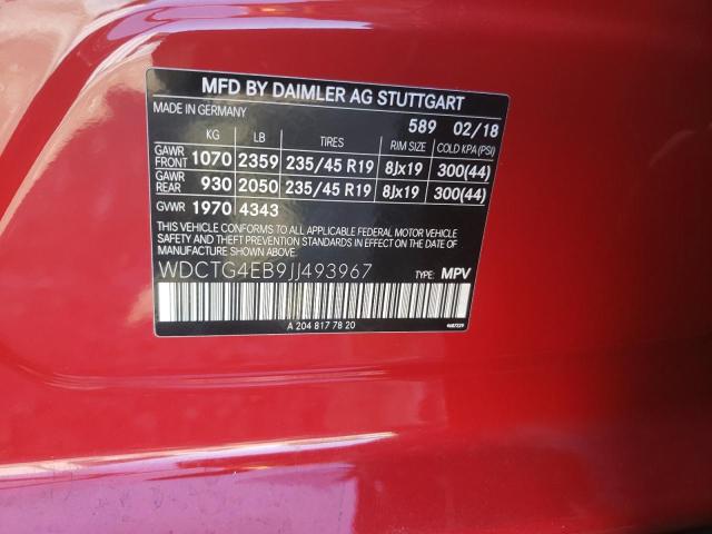 2018 MERCEDES-BENZ GLA 250 WDCTG4EB9JJ493967