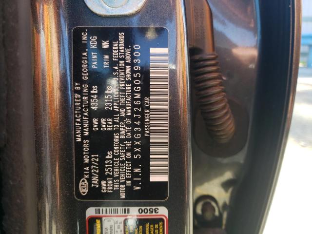 2021 KIA K5 EX 5XXG34J26MG059300