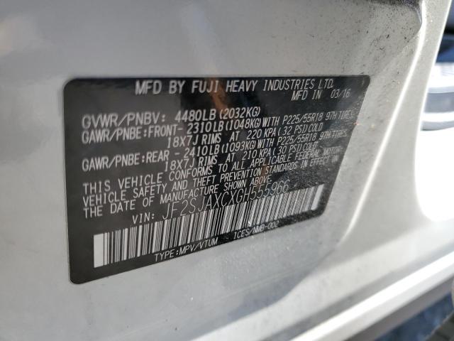 2016 SUBARU FORESTER 2.5I TOURING JF2SJAXCXGH555966