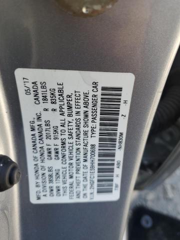 2017 HONDA CIVIC SI 2HGFC1E59HH700698