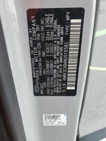 2022 HYUNDAI KONA SEL KM8K3CAB4NU916581