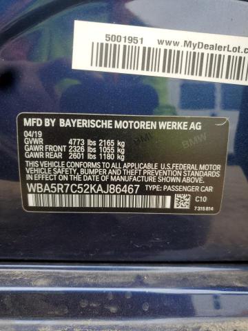 2019 BMW 330XI WBA5R7C52KAJ86467