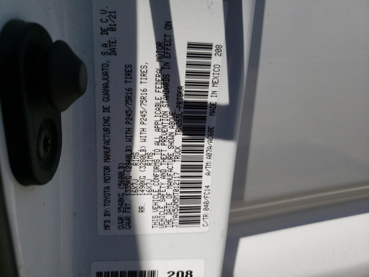 TOYOTA TACOMA DOUBLE CAB