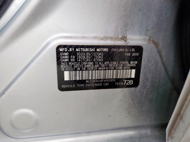 2015 MITSUBISHI MIRAGE DE ML32A3HJ4FH043855