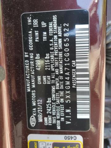 2012 KIA OPTIMA LX - 5XXGM4A71CG065822