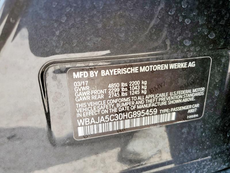 2017 BMW 530 I WBAJA5C30HG895459