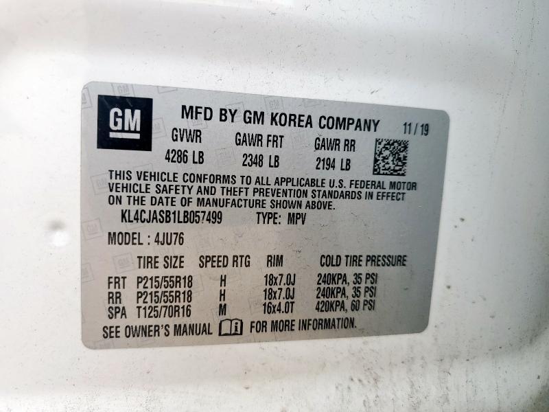 2020 BUICK ENCORE PRE - KL4CJASB1LB057499