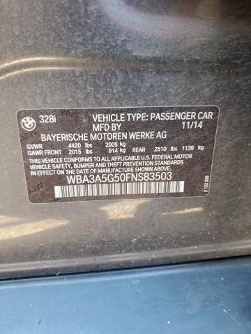2015 BMW 328 I WBA3A5G50FNS83503