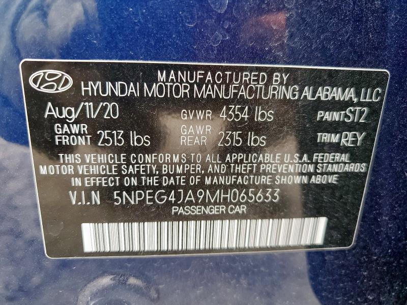2021 HYUNDAI SONATA SE - 5NPEG4JA9MH065633