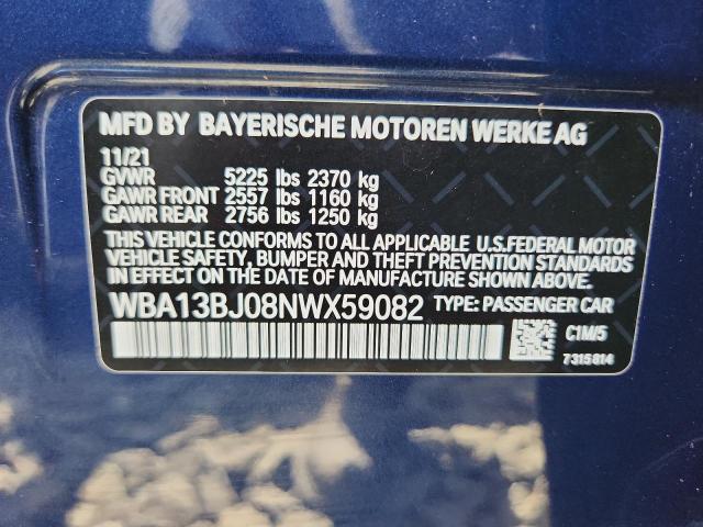 2022 BMW 530 XI WBA13BJ08NWX59082