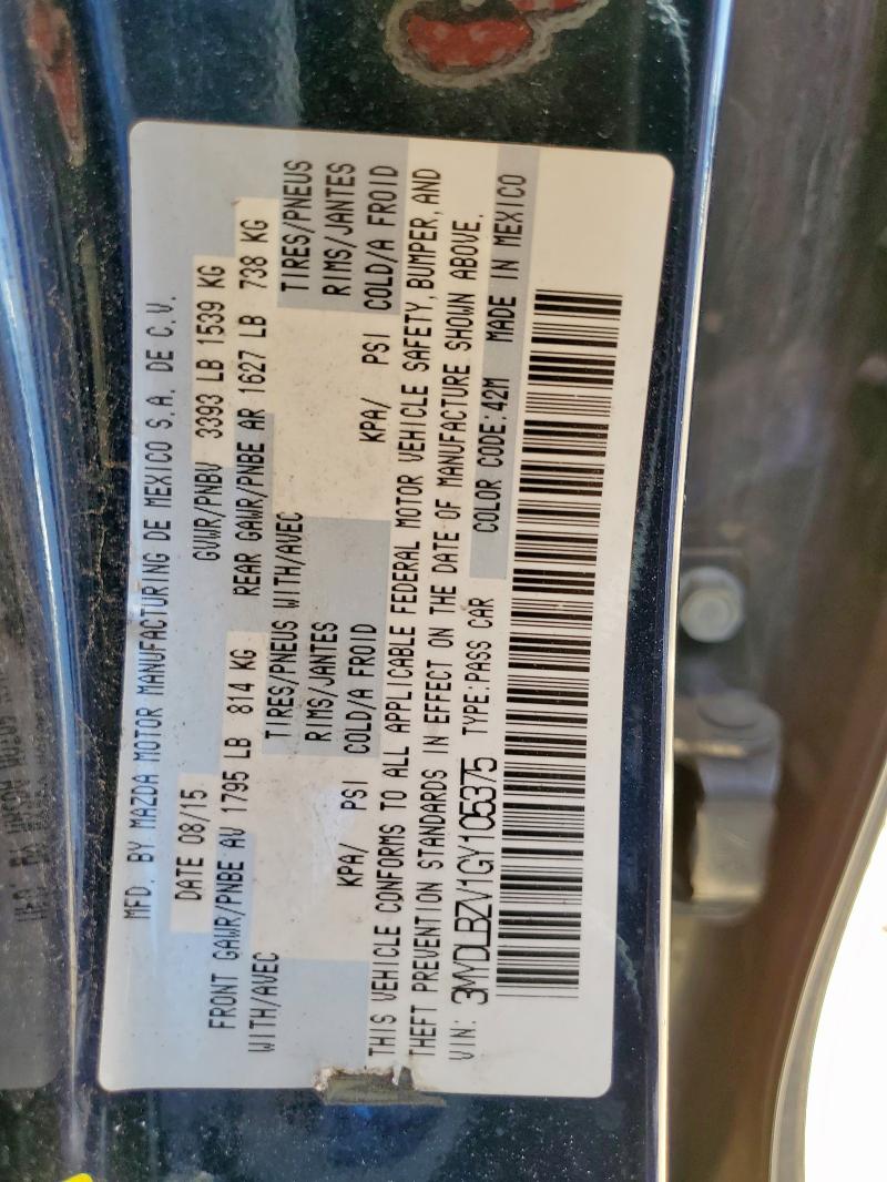 2016 TOYOTA SCION IA 3MYDLBZV1GY105375