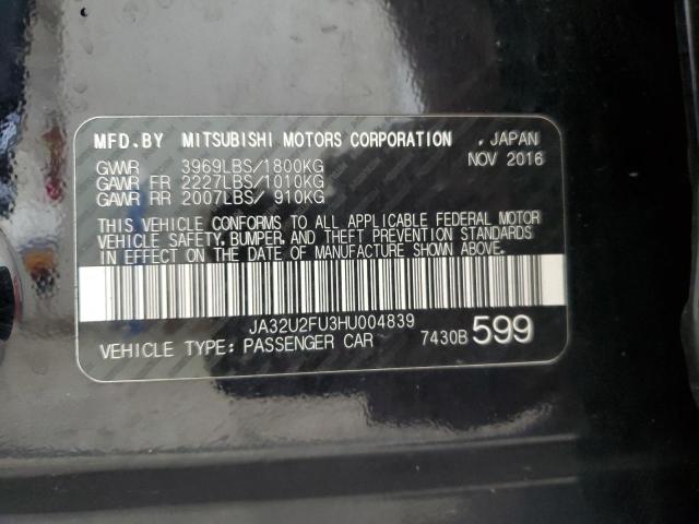 2017 MITSUBISHI LANCER ES JA32U2FU3HU004839