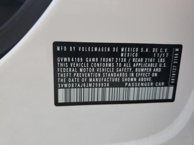 2018 VOLKSWAGEN JETTA SE - 3VWDB7AJ6JM259938