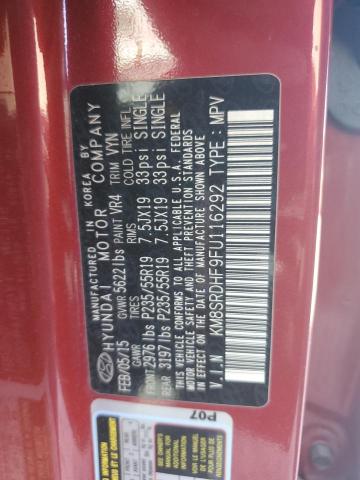 2015 HYUNDAI SANTA FE GLS KM8SRDHF9FU116292