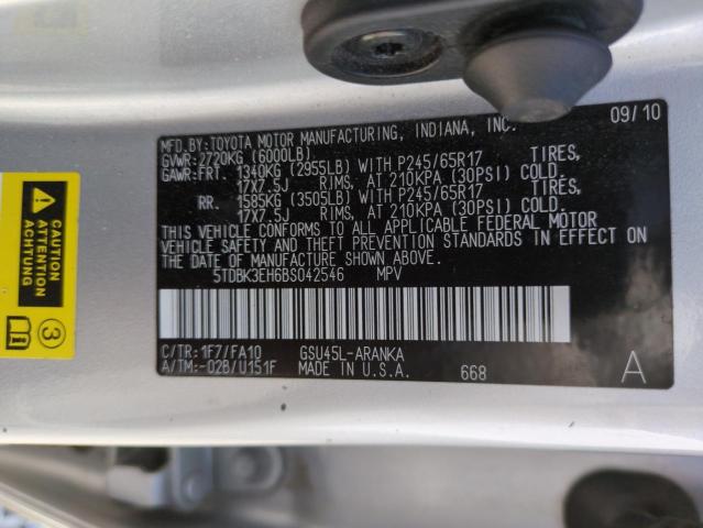 2011 TOYOTA HIGHLANDER - 5TDBK3EH6BS042546