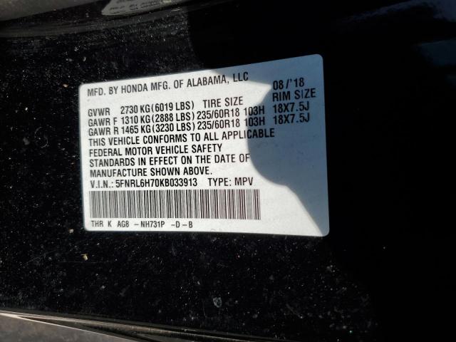 2019 HONDA ODYSSEY EX 5FNRL6H70KB033913